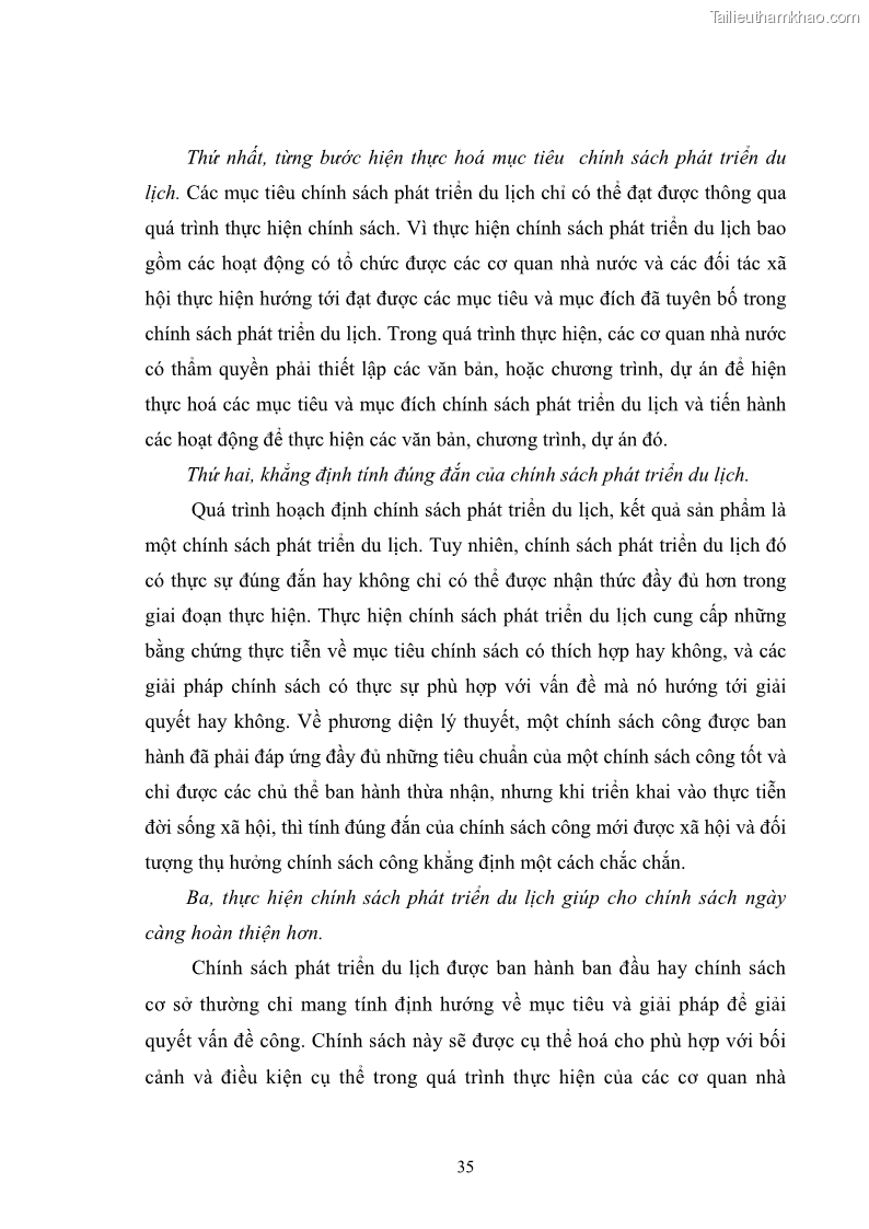 Luận văn thạc sĩ chính sách công Chính sách phát triển du lịch ở Sầm Sơn, tỉnh Thanh Hoá - 4 Trang 43