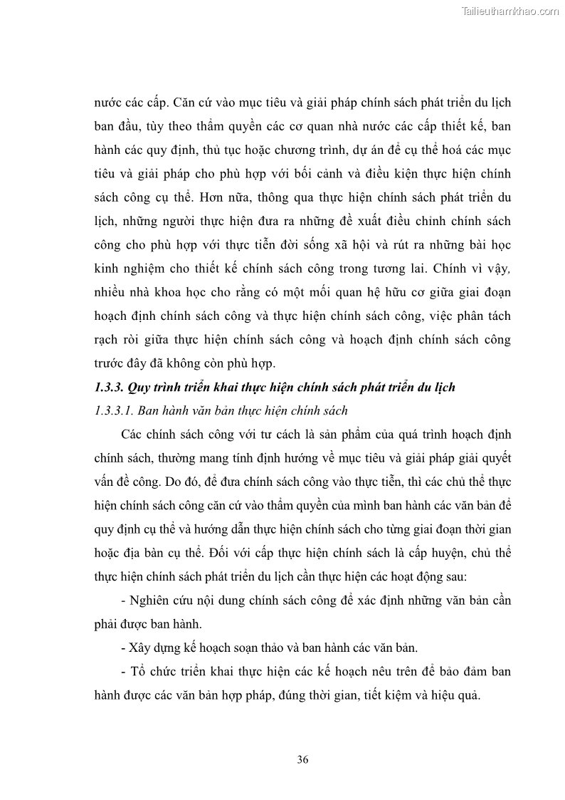 Luận văn thạc sĩ chính sách công Chính sách phát triển du lịch ở Sầm Sơn, tỉnh Thanh Hoá - 4 Trang 44