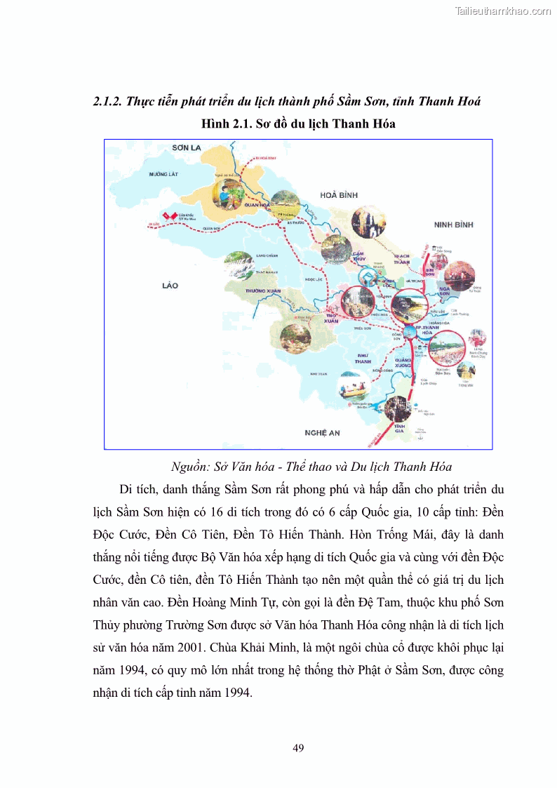 Luận văn thạc sĩ chính sách công Chính sách phát triển du lịch ở Sầm Sơn, tỉnh Thanh Hoá - 5 Trang 57
