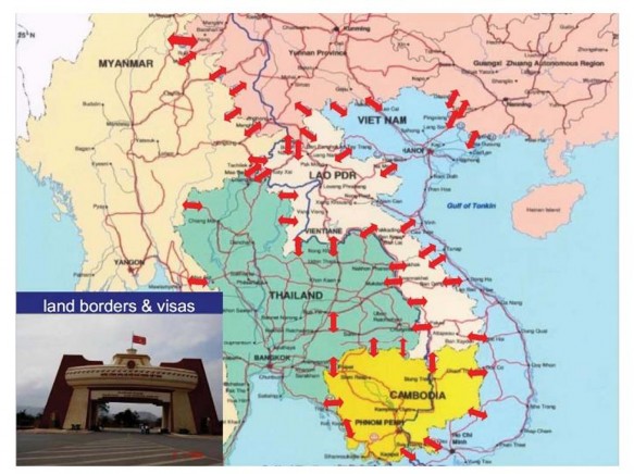 Hình 2 8 Bản đồ các cặp cửa khẩu đường bộ trên HLKTĐT Nguồn Ngân hàng 1