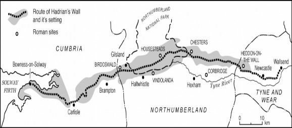 Hình 1 6 Bản đồ các điểm du lịch văn hóa trên tường thành Hadrian Nguồn 4