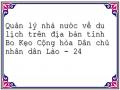 Quản lý nhà nước về du lịch trên địa bàn tỉnh Bo Kẹo Cộng hòa Dân chủ nhân dân Lào - 24