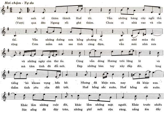 1 2 EM THƯƠNG NGƯỜI TRONG HUẾ ĐẤU TRANH Nhạc Trần Hoàn Lời Quế Lâm 1