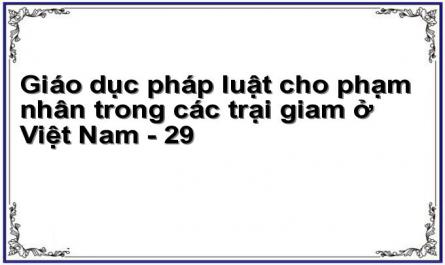 Giáo dục pháp luật cho phạm nhân trong các trại giam ở Việt Nam - 29