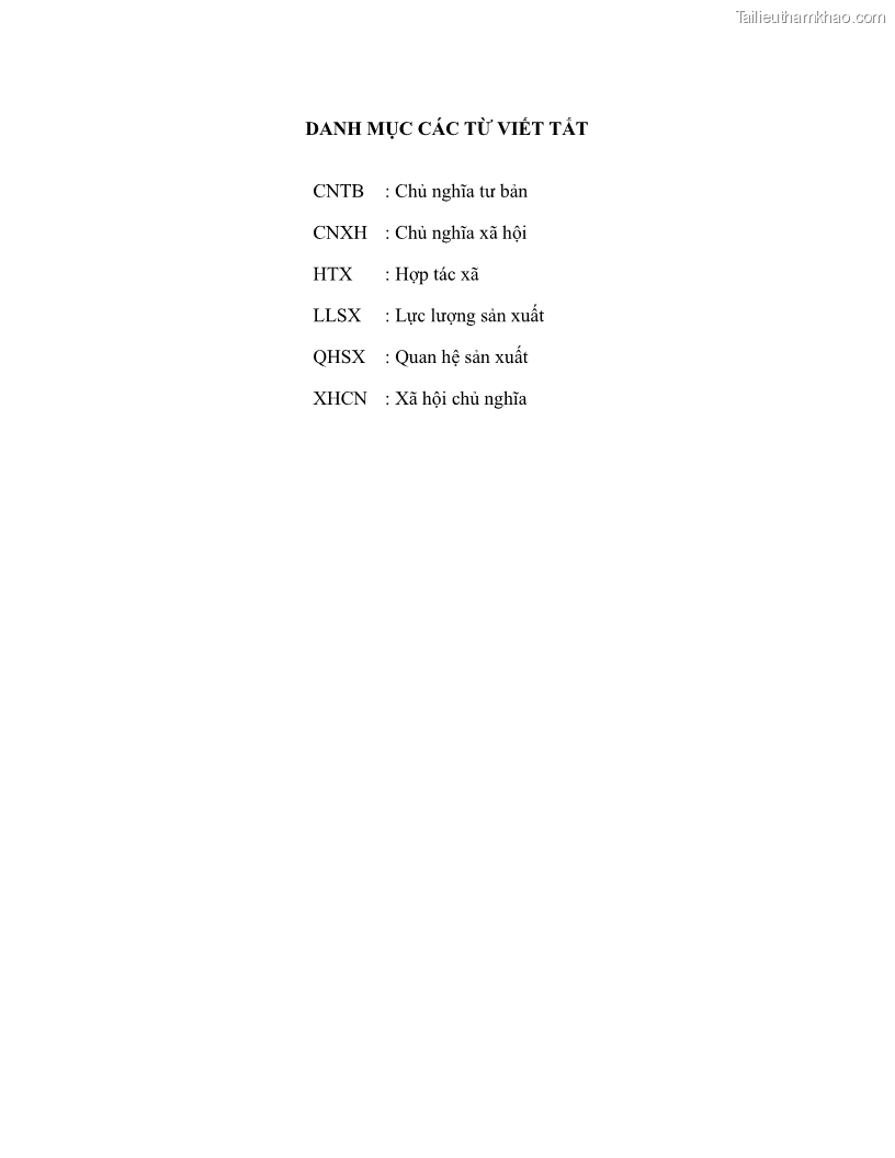Luận án tiến sĩ Chủ nghĩa duy vật biện chứng và chủ nghĩa duy vật lịch sử Về sự biến đổi của quan hệ sản xuất xã hội chủ nghĩa trong thời kỳ đổi mới ở Việt Nam - 1 Trang 5