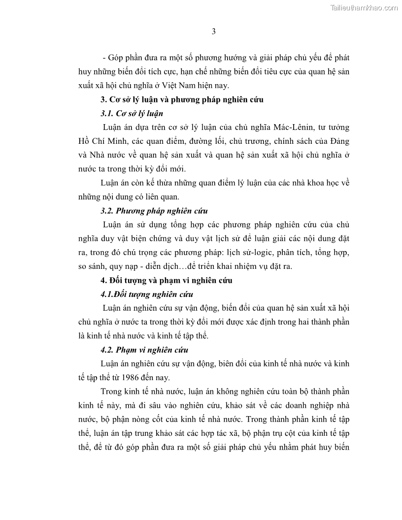 Luận án tiến sĩ Chủ nghĩa duy vật biện chứng và chủ nghĩa duy vật lịch sử Về sự biến đổi của quan hệ sản xuất xã hội chủ nghĩa trong thời kỳ đổi mới ở Việt Nam - 1 Trang 9