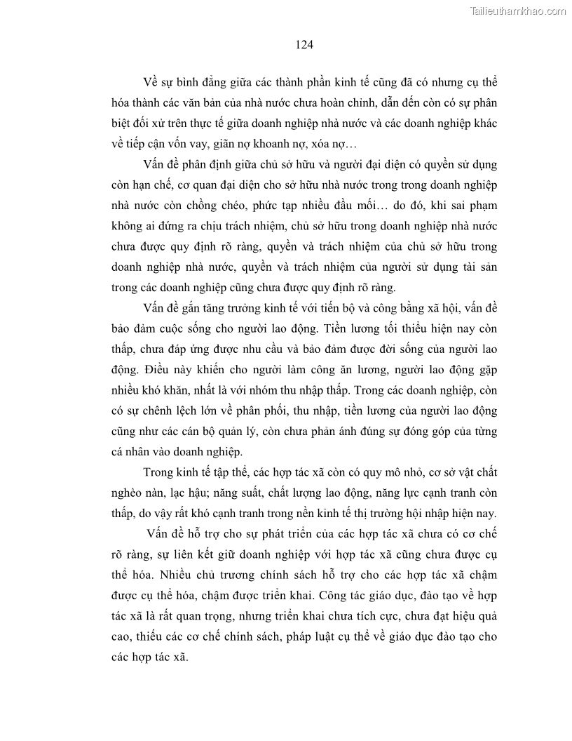 Luận án tiến sĩ Chủ nghĩa duy vật biện chứng và chủ nghĩa duy vật lịch sử Về sự biến đổi của quan hệ sản xuất xã hội chủ nghĩa trong thời kỳ đổi mới ở Việt Nam - 11 Trang 130