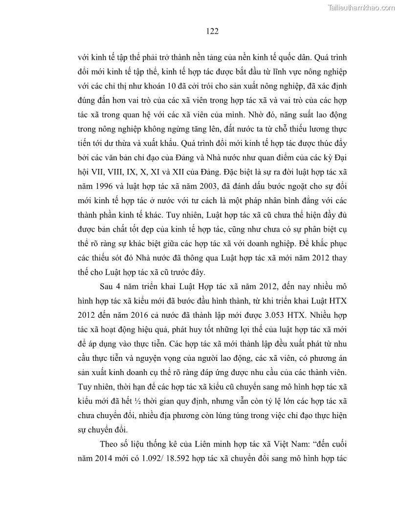 Luận án tiến sĩ Chủ nghĩa duy vật biện chứng và chủ nghĩa duy vật lịch sử Về sự biến đổi của quan hệ sản xuất xã hội chủ nghĩa trong thời kỳ đổi mới ở Việt Nam - 11 Trang 128