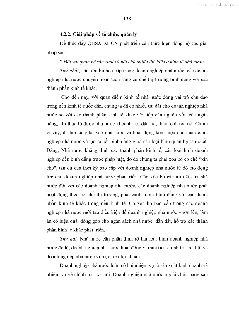 Luận án tiến sĩ Chủ nghĩa duy vật biện chứng và chủ nghĩa duy vật lịch sử Về sự biến đổi của quan hệ sản xuất xã hội chủ nghĩa trong thời kỳ đổi mới ở Việt Nam - 12 Trang 144