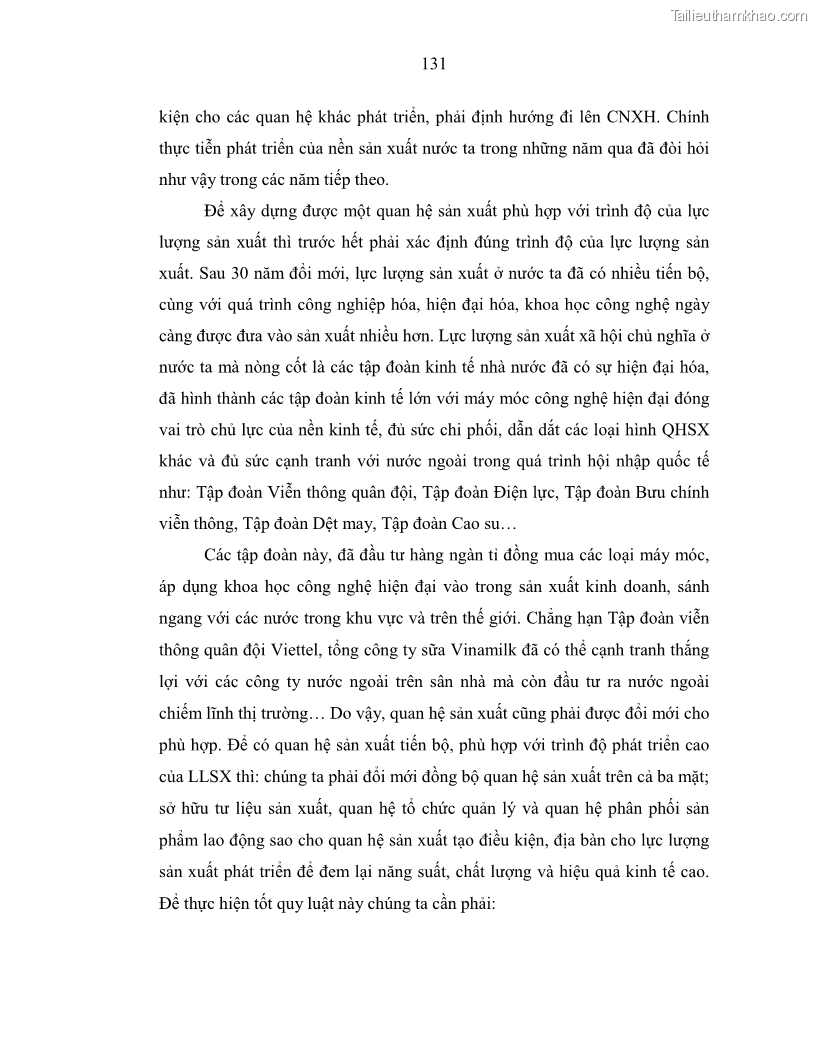 Luận án tiến sĩ Chủ nghĩa duy vật biện chứng và chủ nghĩa duy vật lịch sử Về sự biến đổi của quan hệ sản xuất xã hội chủ nghĩa trong thời kỳ đổi mới ở Việt Nam - 12 Trang 137