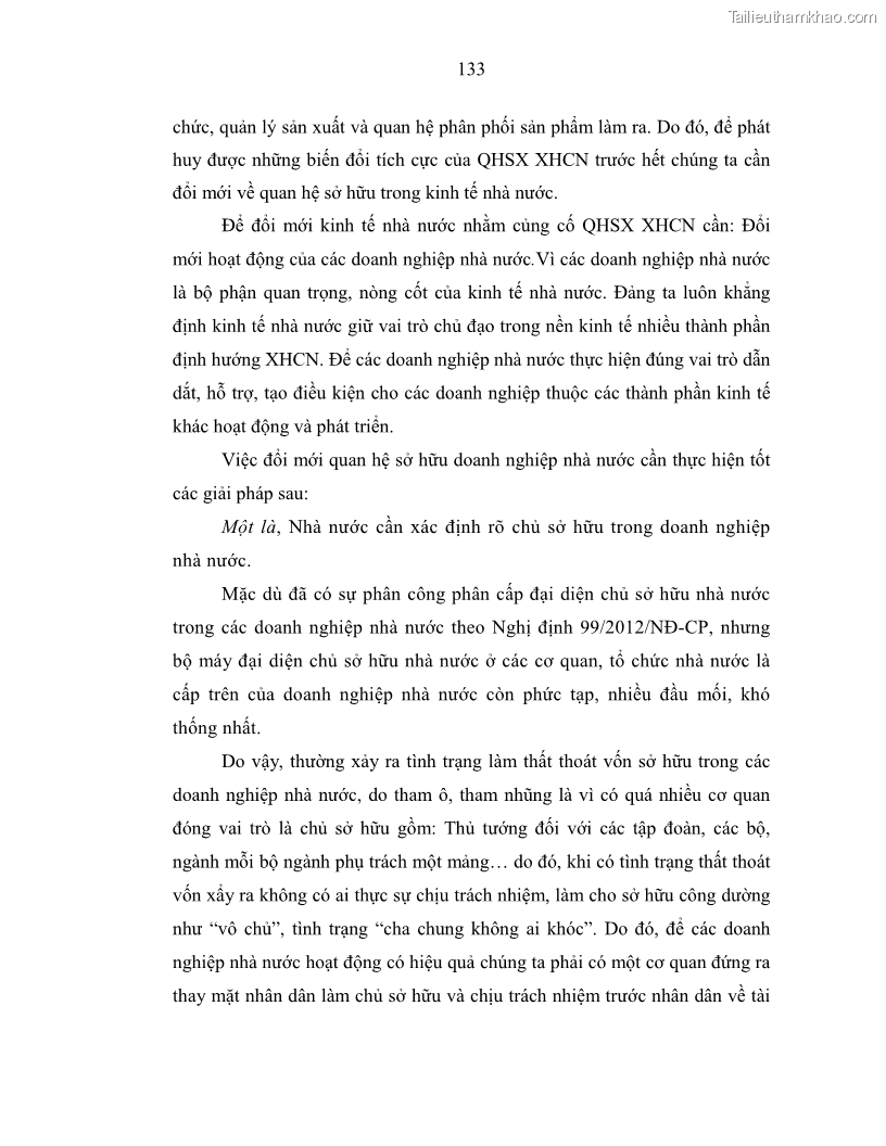 Luận án tiến sĩ Chủ nghĩa duy vật biện chứng và chủ nghĩa duy vật lịch sử Về sự biến đổi của quan hệ sản xuất xã hội chủ nghĩa trong thời kỳ đổi mới ở Việt Nam - 12 Trang 139