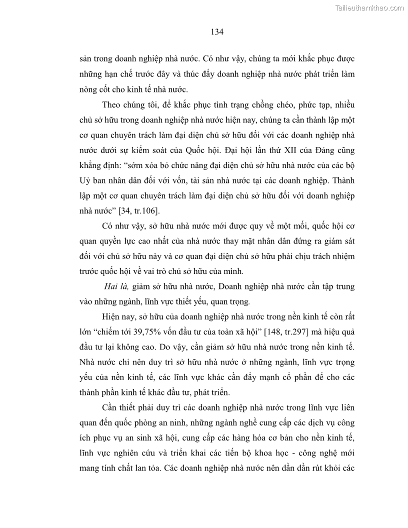 Luận án tiến sĩ Chủ nghĩa duy vật biện chứng và chủ nghĩa duy vật lịch sử Về sự biến đổi của quan hệ sản xuất xã hội chủ nghĩa trong thời kỳ đổi mới ở Việt Nam - 12 Trang 140