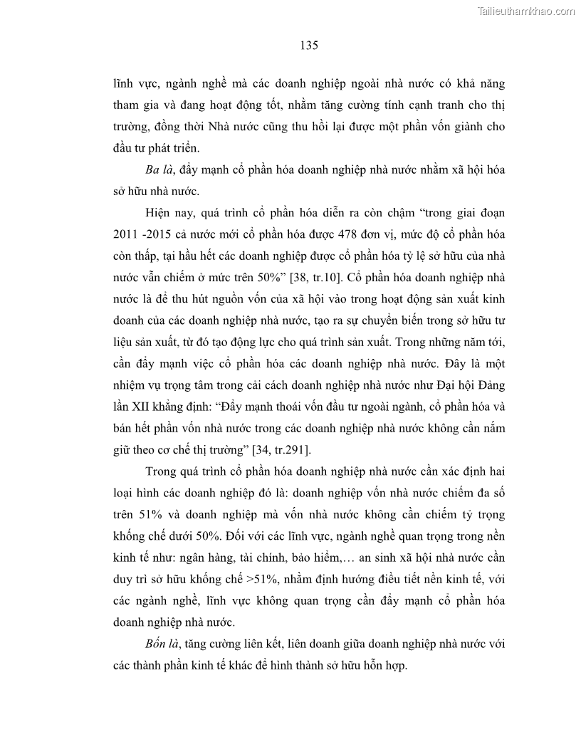 Luận án tiến sĩ Chủ nghĩa duy vật biện chứng và chủ nghĩa duy vật lịch sử Về sự biến đổi của quan hệ sản xuất xã hội chủ nghĩa trong thời kỳ đổi mới ở Việt Nam - 12 Trang 141