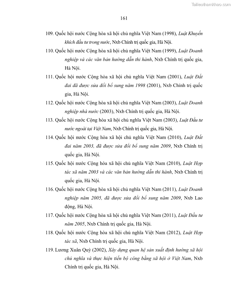 Luận án tiến sĩ Chủ nghĩa duy vật biện chứng và chủ nghĩa duy vật lịch sử Về sự biến đổi của quan hệ sản xuất xã hội chủ nghĩa trong thời kỳ đổi mới ở Việt Nam - 14 Trang 167