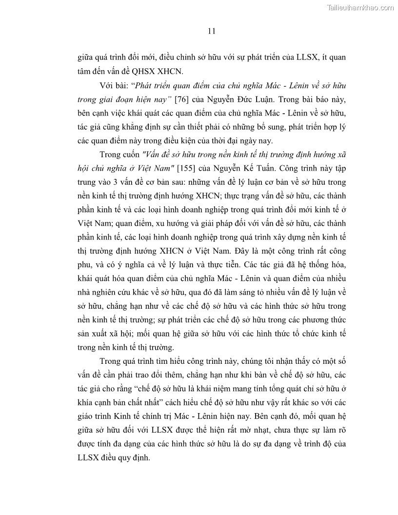 Luận án tiến sĩ Chủ nghĩa duy vật biện chứng và chủ nghĩa duy vật lịch sử Về sự biến đổi của quan hệ sản xuất xã hội chủ nghĩa trong thời kỳ đổi mới ở Việt Nam - 2 Trang 17