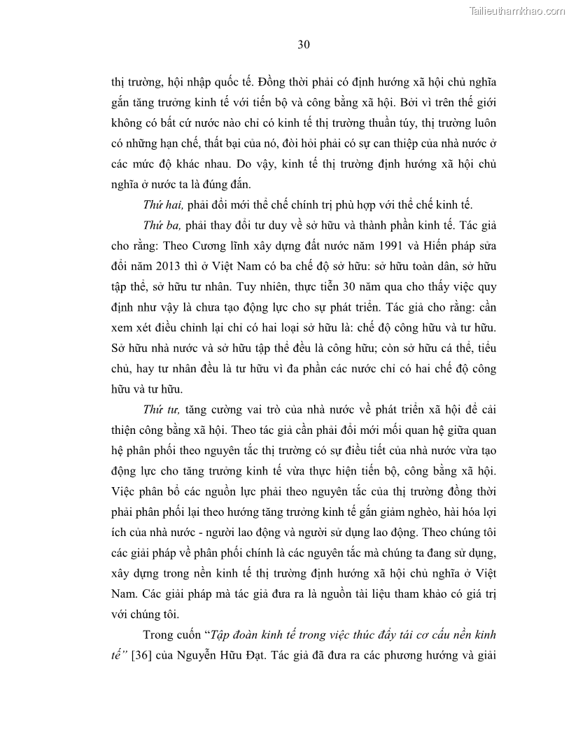 Luận án tiến sĩ Chủ nghĩa duy vật biện chứng và chủ nghĩa duy vật lịch sử Về sự biến đổi của quan hệ sản xuất xã hội chủ nghĩa trong thời kỳ đổi mới ở Việt Nam - 3 Trang 36