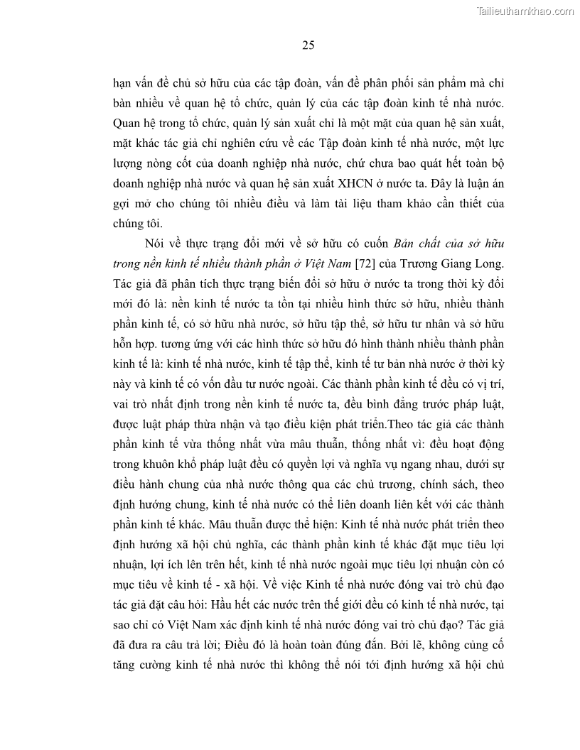 Luận án tiến sĩ Chủ nghĩa duy vật biện chứng và chủ nghĩa duy vật lịch sử Về sự biến đổi của quan hệ sản xuất xã hội chủ nghĩa trong thời kỳ đổi mới ở Việt Nam - 3 Trang 31