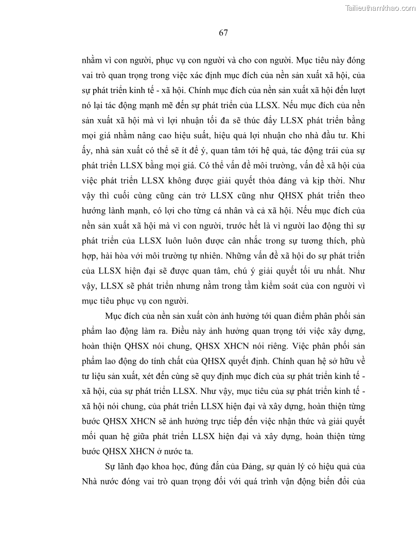 Luận án tiến sĩ Chủ nghĩa duy vật biện chứng và chủ nghĩa duy vật lịch sử Về sự biến đổi của quan hệ sản xuất xã hội chủ nghĩa trong thời kỳ đổi mới ở Việt Nam - 7 Trang 73