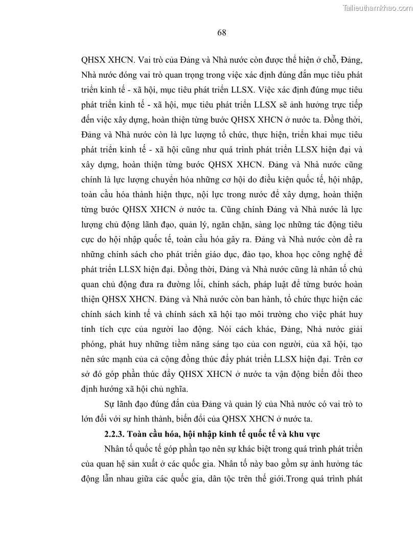 Luận án tiến sĩ Chủ nghĩa duy vật biện chứng và chủ nghĩa duy vật lịch sử Về sự biến đổi của quan hệ sản xuất xã hội chủ nghĩa trong thời kỳ đổi mới ở Việt Nam - 7 Trang 74
