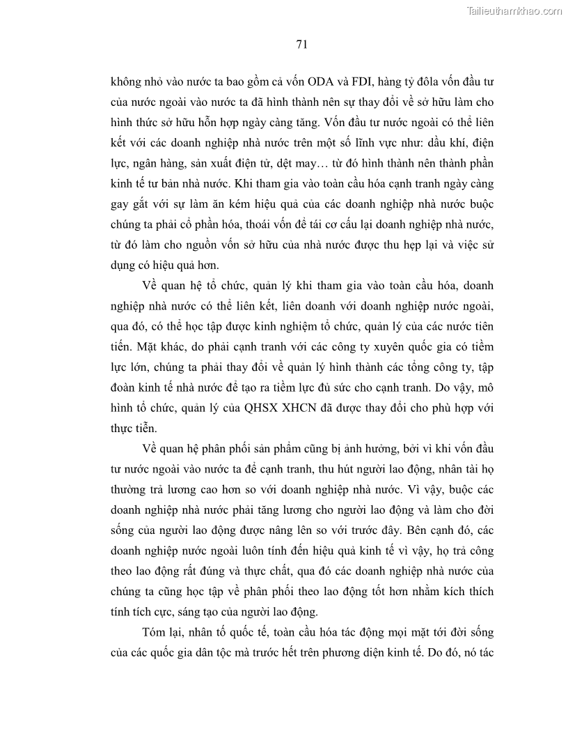 Luận án tiến sĩ Chủ nghĩa duy vật biện chứng và chủ nghĩa duy vật lịch sử Về sự biến đổi của quan hệ sản xuất xã hội chủ nghĩa trong thời kỳ đổi mới ở Việt Nam - 7 Trang 77
