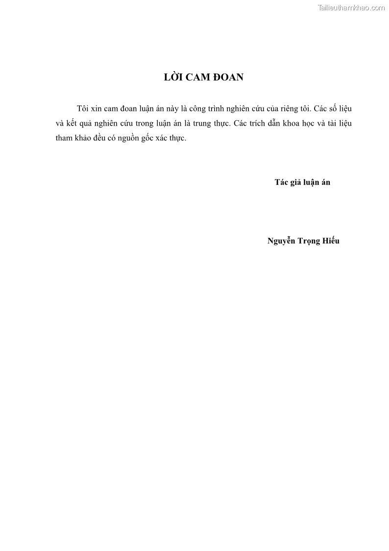 Luận án tiến sĩ địa lý học Phát triển du lịch tỉnh Tây Ninh thời kì hội nhập - 1 Trang 3