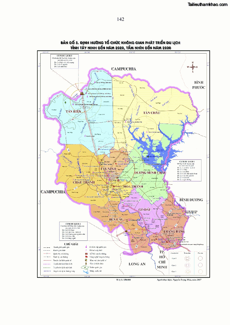 Luận án tiến sĩ địa lý học Phát triển du lịch tỉnh Tây Ninh thời kì hội nhập - 13 Trang 153