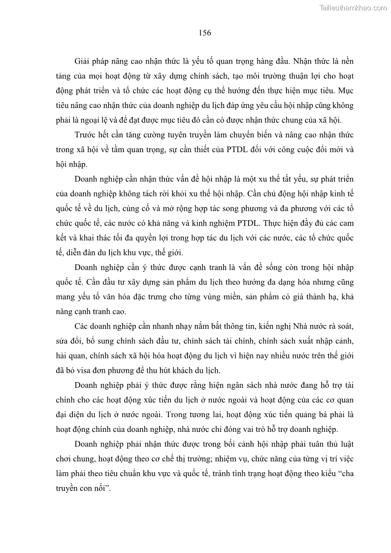 Luận án tiến sĩ địa lý học Phát triển du lịch tỉnh Tây Ninh thời kì hội nhập - 14 Trang 167