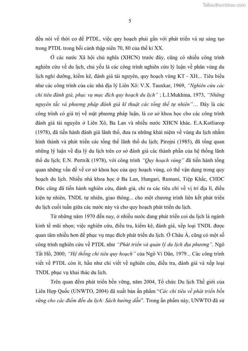 Luận án tiến sĩ địa lý học Phát triển du lịch tỉnh Tây Ninh thời kì hội nhập - 2 Trang 16
