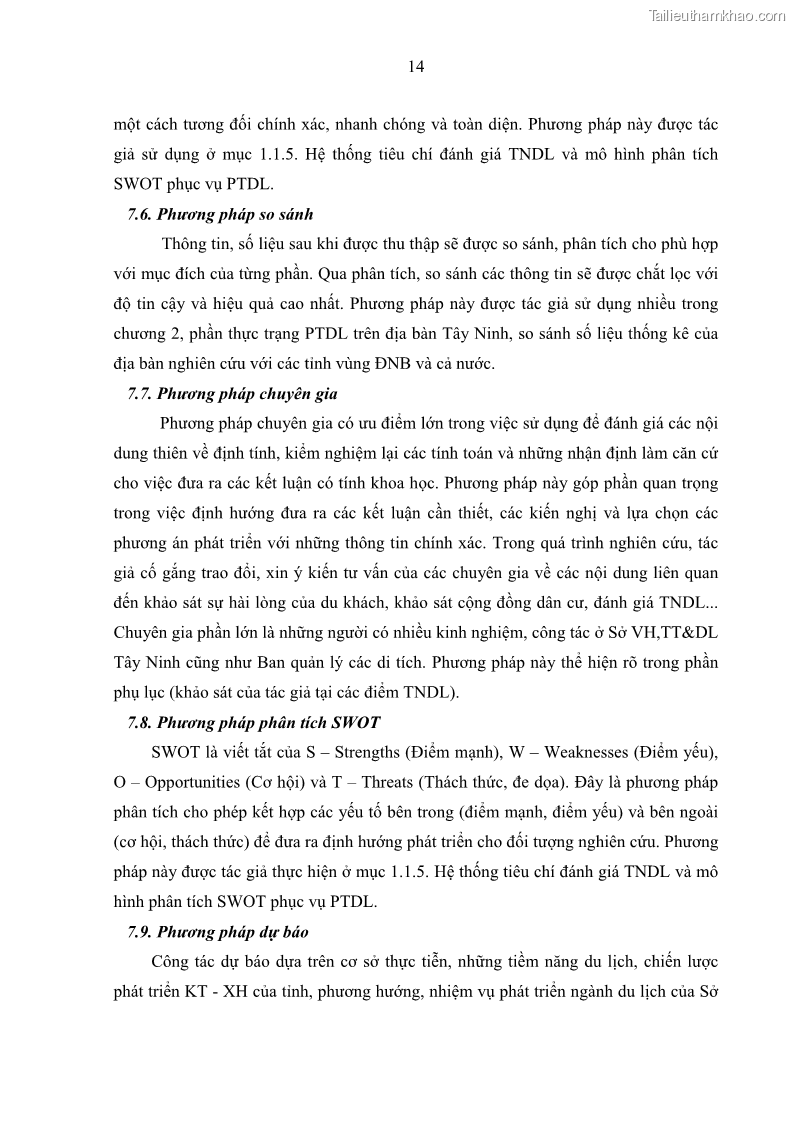 Luận án tiến sĩ địa lý học Phát triển du lịch tỉnh Tây Ninh thời kì hội nhập - 3 Trang 25