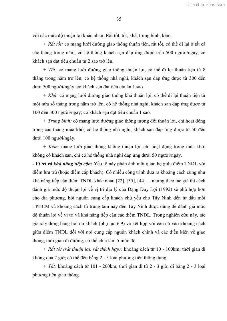 Luận án tiến sĩ địa lý học Phát triển du lịch tỉnh Tây Ninh thời kì hội nhập - 4 Trang 46