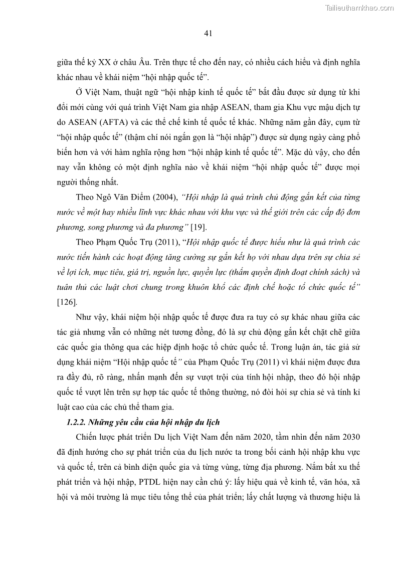 Luận án tiến sĩ địa lý học Phát triển du lịch tỉnh Tây Ninh thời kì hội nhập - 5 Trang 52