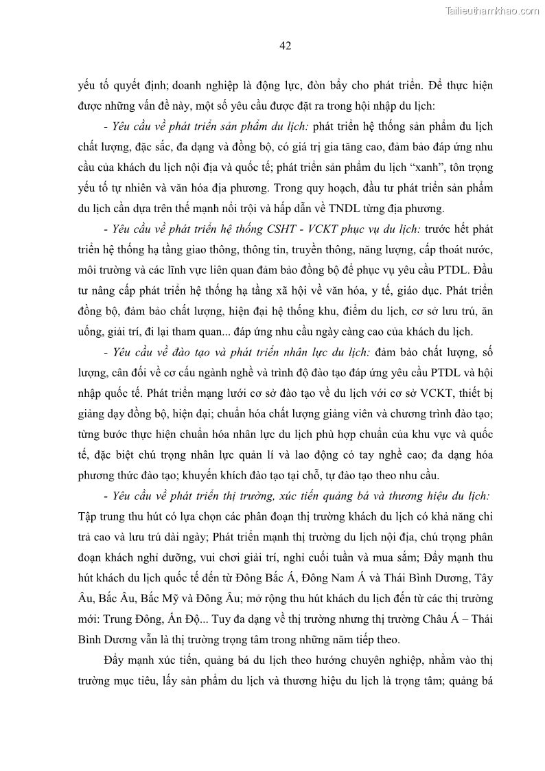 Luận án tiến sĩ địa lý học Phát triển du lịch tỉnh Tây Ninh thời kì hội nhập - 5 Trang 53