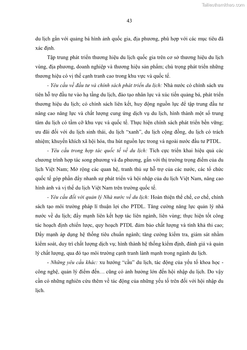 Luận án tiến sĩ địa lý học Phát triển du lịch tỉnh Tây Ninh thời kì hội nhập - 5 Trang 54