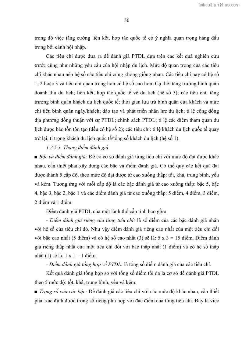 Luận án tiến sĩ địa lý học Phát triển du lịch tỉnh Tây Ninh thời kì hội nhập - 6 Trang 61