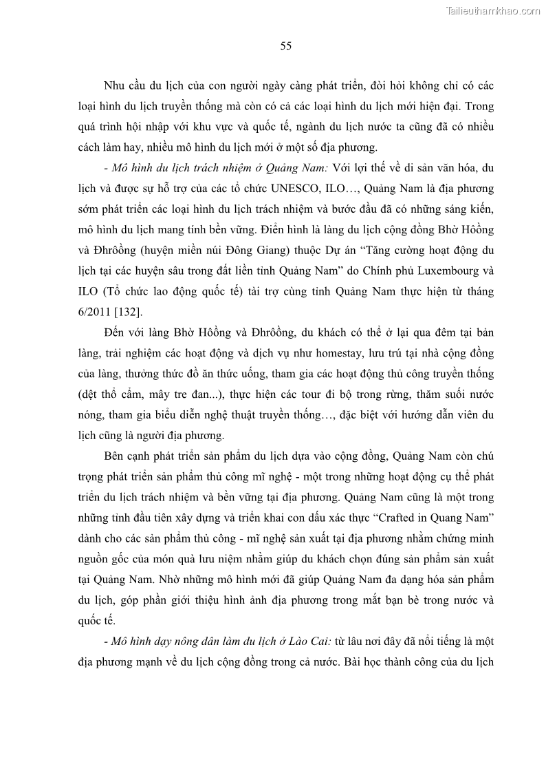 Luận án tiến sĩ địa lý học Phát triển du lịch tỉnh Tây Ninh thời kì hội nhập - 6 Trang 66