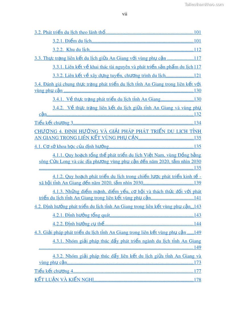 Luận án tiến sĩ địa lý Phát triển du lịch tỉnh An Giang trong liên kết Vùng phụ cận - 1 Trang 10