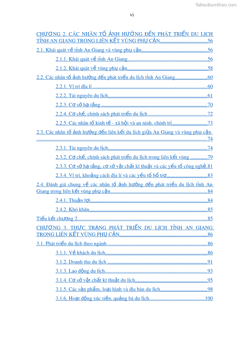 Luận án tiến sĩ địa lý Phát triển du lịch tỉnh An Giang trong liên kết Vùng phụ cận - 1 Trang 9
