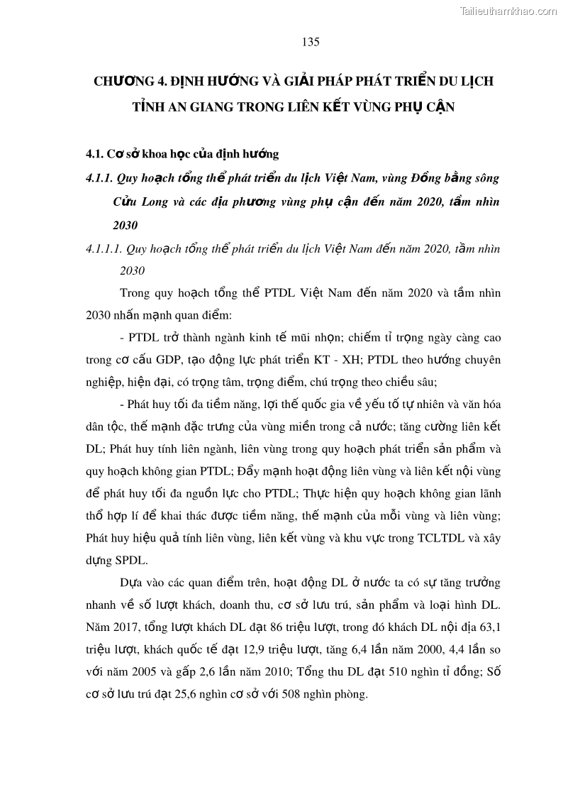 Luận án tiến sĩ địa lý Phát triển du lịch tỉnh An Giang trong liên kết Vùng phụ cận - 13 Trang 149