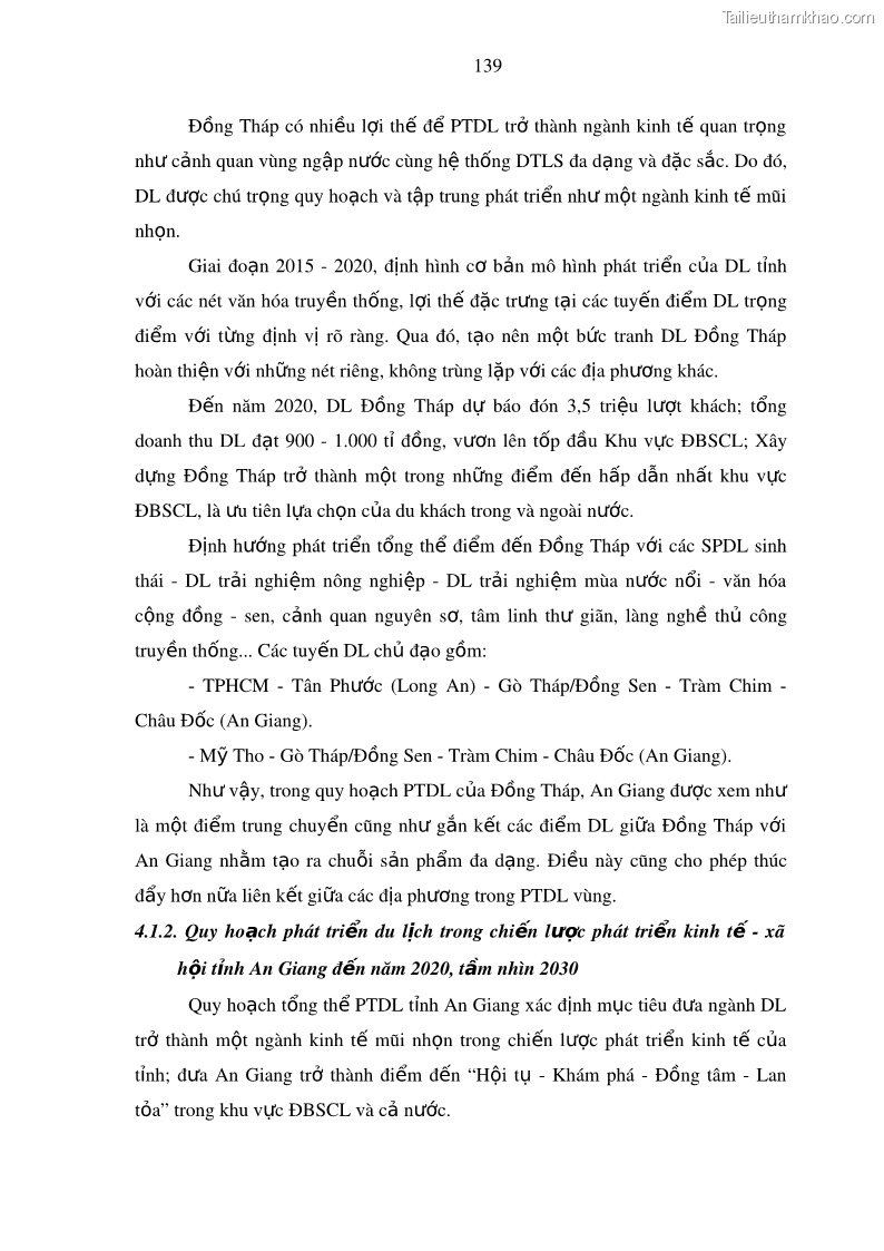 Luận án tiến sĩ địa lý Phát triển du lịch tỉnh An Giang trong liên kết Vùng phụ cận - 13 Trang 153