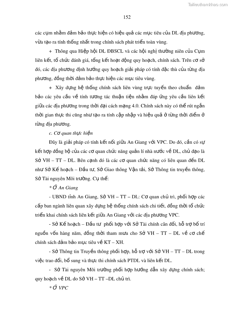 Luận án tiến sĩ địa lý Phát triển du lịch tỉnh An Giang trong liên kết Vùng phụ cận - 14 Trang 166