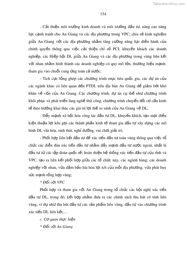 Luận án tiến sĩ địa lý Phát triển du lịch tỉnh An Giang trong liên kết Vùng phụ cận - 14 Trang 168