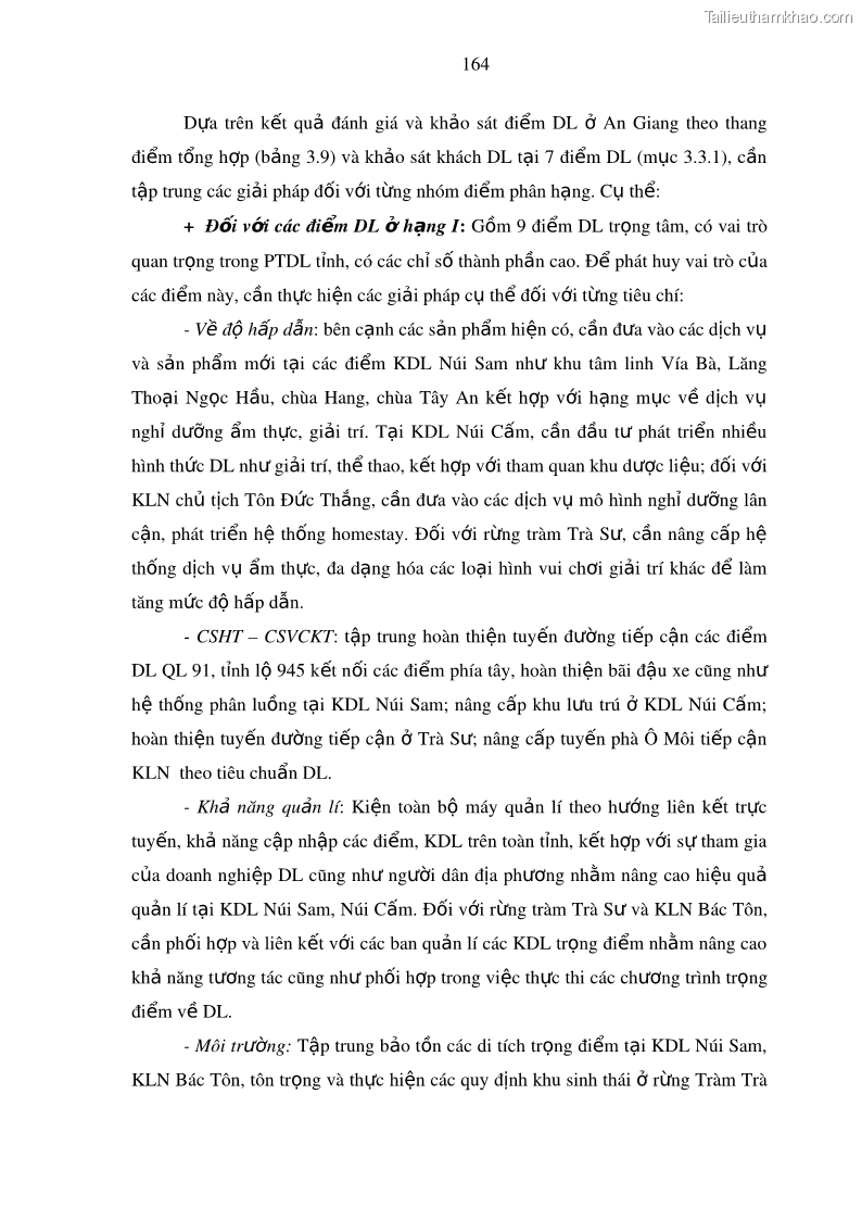 Luận án tiến sĩ địa lý Phát triển du lịch tỉnh An Giang trong liên kết Vùng phụ cận - 15 Trang 178