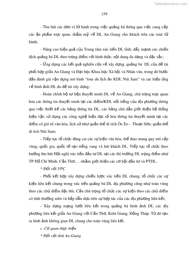 Luận án tiến sĩ địa lý Phát triển du lịch tỉnh An Giang trong liên kết Vùng phụ cận - 15 Trang 173