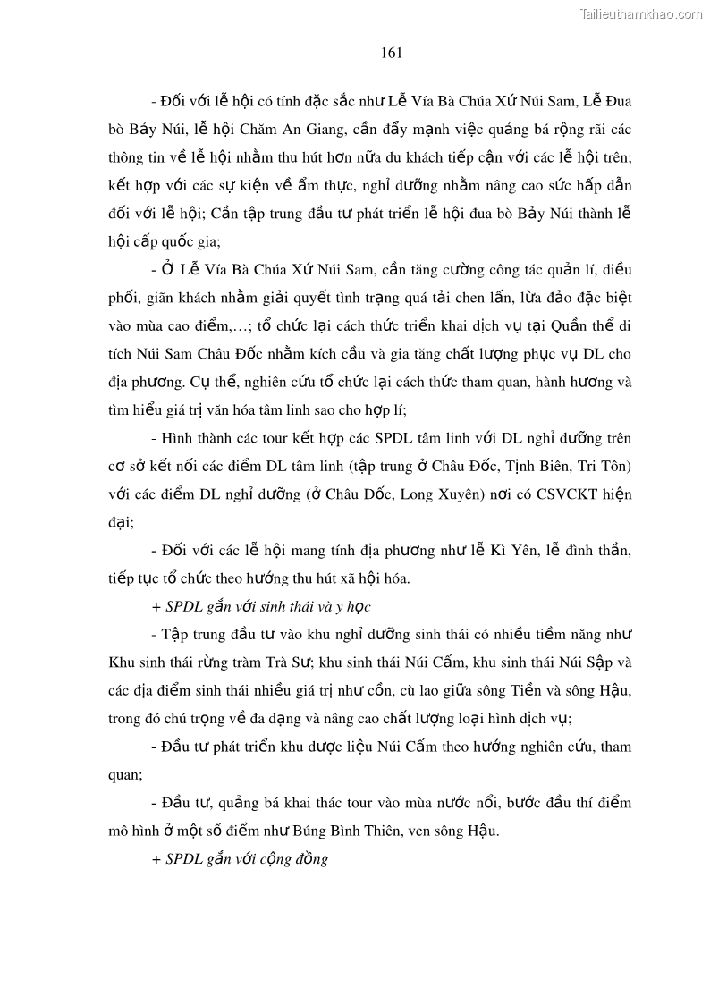 Luận án tiến sĩ địa lý Phát triển du lịch tỉnh An Giang trong liên kết Vùng phụ cận - 15 Trang 175