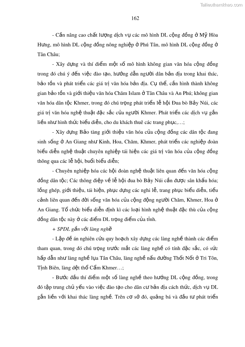 Luận án tiến sĩ địa lý Phát triển du lịch tỉnh An Giang trong liên kết Vùng phụ cận - 15 Trang 176