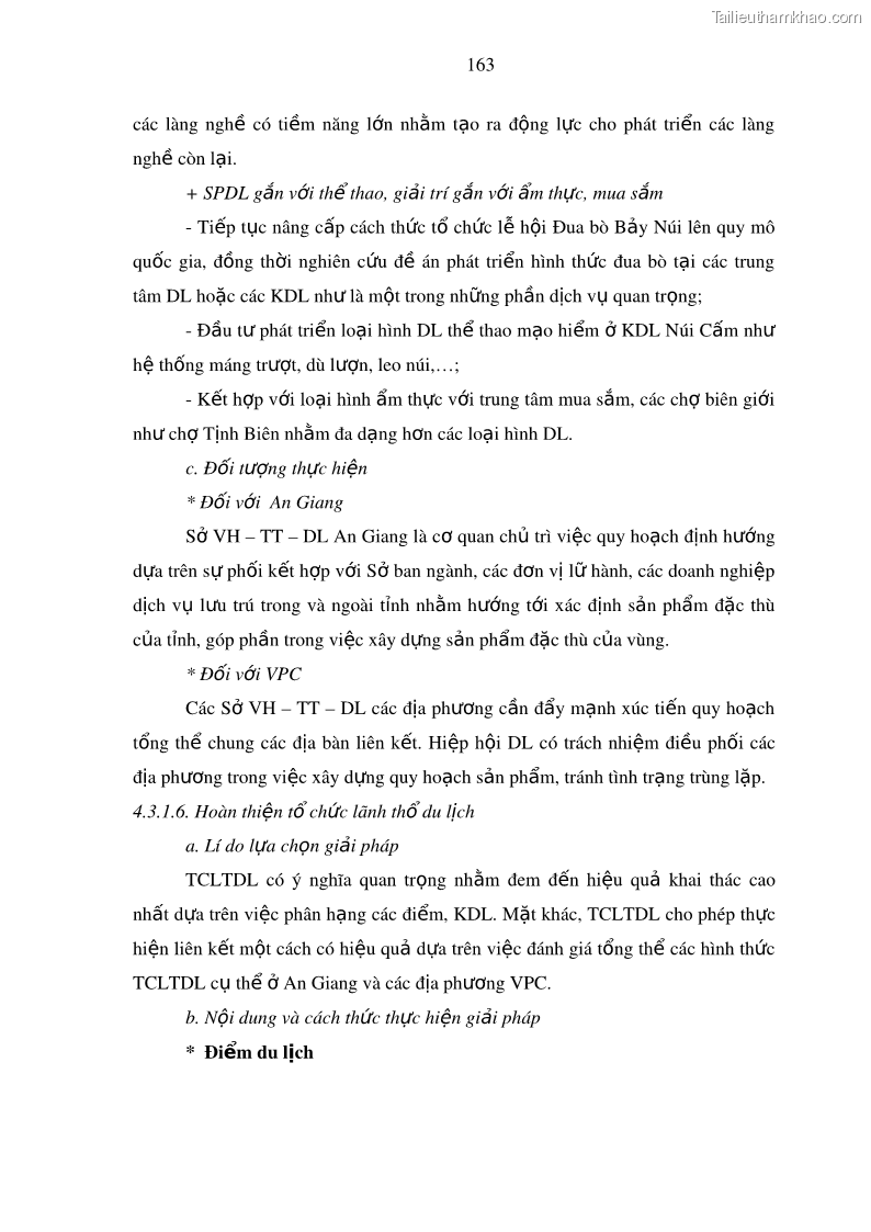 Luận án tiến sĩ địa lý Phát triển du lịch tỉnh An Giang trong liên kết Vùng phụ cận - 15 Trang 177