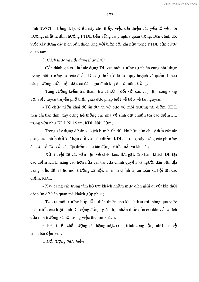 Luận án tiến sĩ địa lý Phát triển du lịch tỉnh An Giang trong liên kết Vùng phụ cận - 16 Trang 186