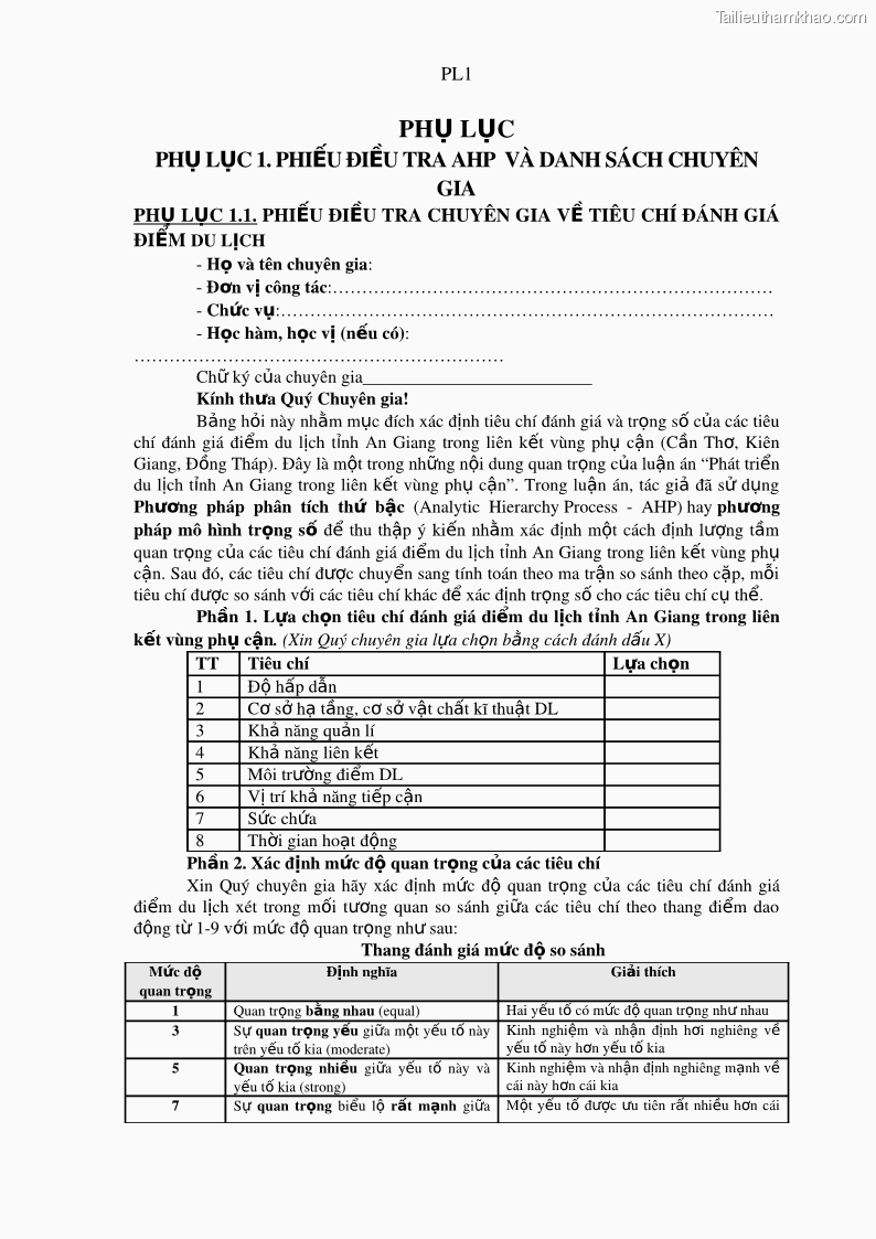 Luận án tiến sĩ địa lý Phát triển du lịch tỉnh An Giang trong liên kết Vùng phụ cận - 18 Trang 207