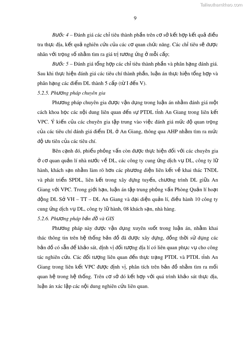 Luận án tiến sĩ địa lý Phát triển du lịch tỉnh An Giang trong liên kết Vùng phụ cận - 2 Trang 23