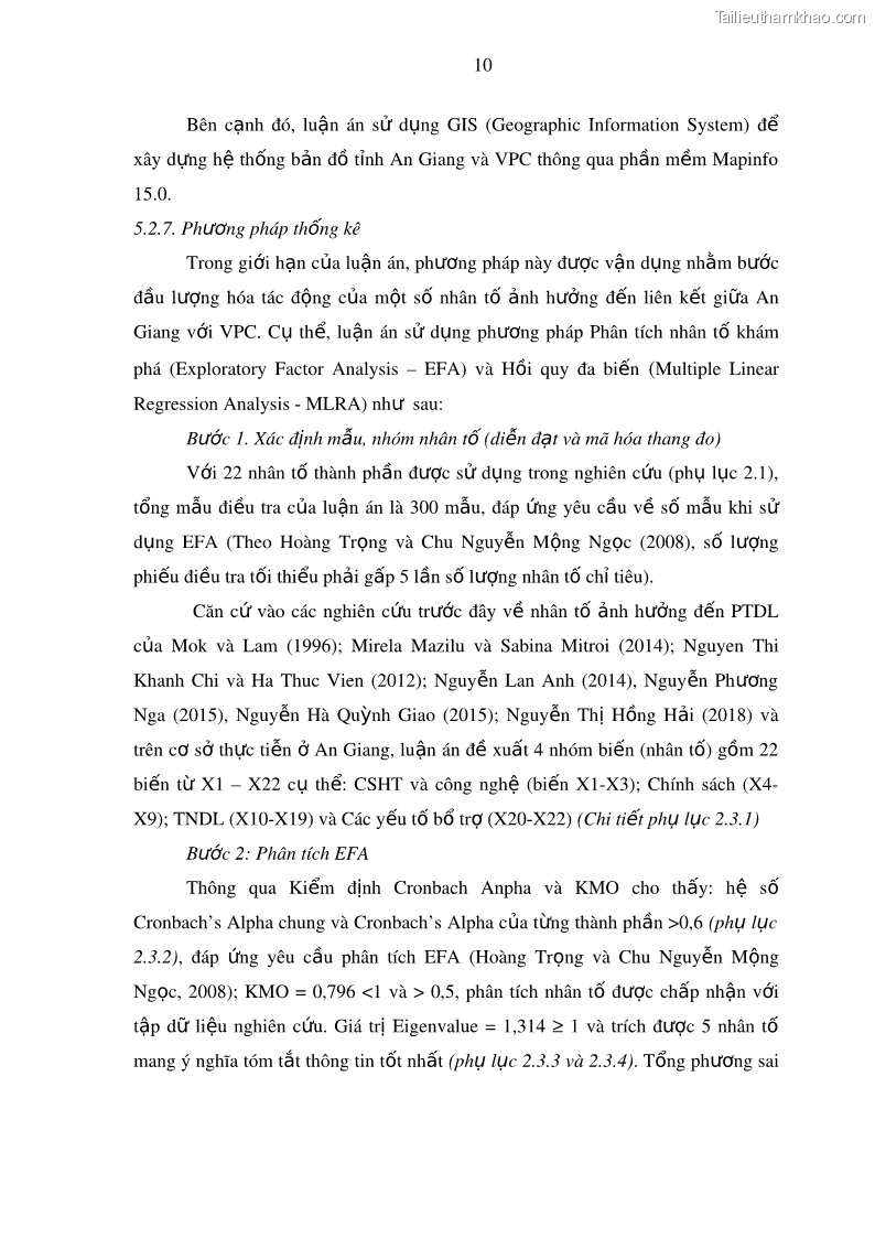Luận án tiến sĩ địa lý Phát triển du lịch tỉnh An Giang trong liên kết Vùng phụ cận - 2 Trang 24